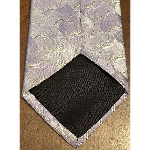 Gianfranco Ruffini Italy Purple Gray 100% Silk Men’s Neck Tie Made In usa - Picture 2 of 9